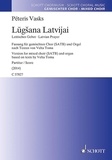 Pēteris Vasks - Latvian Prayer - Version for mixed choir (SATB) and organ based on texts by Velta Toma. choir (SATB) and organ. Partition de chœur..