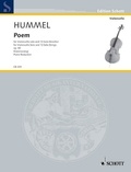 Bertold Hummel - Edition Schott  : Poem - pour violoncelle et instruments à cordes. op. 80. cello and 13 solo-strings. Réduction pour piano avec partie soliste..