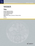 Carl maria von Weber - Edition Schott  : Trio en sol mineur - Edité d'après le texte musical de l'Edition Complète Carl-Maria-von-Weber. op. 63. WeV P.14. flute, cello and piano. Partition et parties..