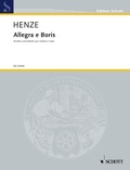 Hans werner Henze - Edition Schott  : Allegra e Boris - Duetto concertante per violino e viola. violin and viola. Partition d'exécution..
