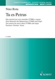 Nino Rota - Tu es Petrus - Deux motets pour chœur d’hommes (TTBB) et orgue. men's choir (TTBB) and organ. Partition..