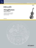 Barbara Heller - Edition Schott  : Fleurs musicales - 14 Pièces pour violon et harpe. violin and harp..