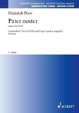Heinrich Poos - Pater noster - super mi-fa-mi. mixed choir (SATB); organ ad libitum. Partition..