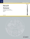 Max Reger - Edition Schott  : Romance en sol majeur - WoO II/10. clarinet in Bb or A and piano..