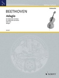 Ludwig van Beethoven - Edition Schott  : Adagio - Arranged from the original for Mandolin and Piano. WoO 43b (179b). cello and piano..