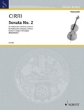Giovanni battista Cirri - Edition Schott  : Sonata n° 2 en sol majeur - cello and basso continuo..