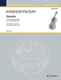 Paul Hindemith et Fazil Say - Edition Schott  : Sonata - for violoncello and piano by Paul Hindemith. First version 1919. op. 11. cello and piano. Partition et partie..