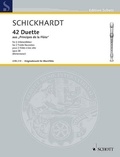 Johann christian Schickhardt - Edition Schott  : 42 Duets - from "Principes de la Flûte" (1720). op. 38. 2 treble recorders..