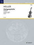 Barbara Heller - Edition Schott  : Dialogues - 9 Duets. 2 violins. Partition d'exécution..