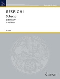 Ottorino Respighi - Edition Schott  : Scherzo - in e minor for string quartet. P 191. string quartet. Partition et parties..