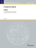 Mary Finsterer - Ionia for Saxophone quartet and 2 percussion - Partition et parties.