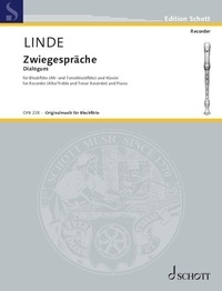 Hans-martin Linde - Edition Schott  : Zwiegespräche - recorder (alto recorder, tenor recorder) and cello..