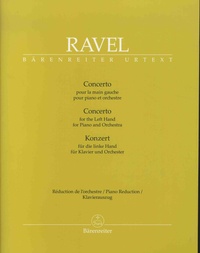 Maurice Ravel - Concerto pour la main gauche pour piano et orchestre - Réduction de l'orchestre.