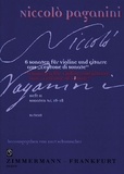 Niccolò Paganini - Paganini-Schumacher Numéro 2 : Six sonates - de "Centone di Sonate". Numéro 2. violin and guitar..