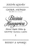 Zoltán Kodály - The Kodály Method Vol. 11/1 : Choral Method - Bicinia Hungarica. Vol. 11/1. children's choir..