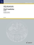 Aribert Reimann - Edition Schott  : Cinq poèmes de Paul Celan - Baritone and Piano. baryton..