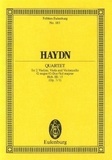 Joseph Haydn - Eulenburg Miniature Scores  : Quatuor à cordes Sol majeur - Dudelsack-Menuett. op. 3/3. Hob. III: 15. string quartet. Partition d'étude..