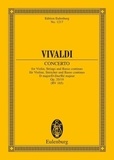 Antonio Vivaldi - Eulenburg Miniature Scores  : Concerto Ré majeur - fatto per la Solennita della Lingua di San Antonio. op. 35/19. RV 212a / PV 165. violin, strings and basso continuo. Partition d'étude..