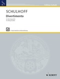Erwin Schulhoff - Edition Schott  : Divertimento - op. 14. WV 32. string quartet. Partition et parties..