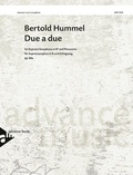 Bertold Hummel - Due a due - op. 88a. soprano saxophone and percussion. Partition d'exécution..
