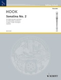 James Hook - Edition Schott  : Sonatina No. 2 Ut majeur - treble recorder and piano..