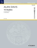 Alan Davis - Edition Schott  : 15 Studies - for treble recorder. treble recorder..