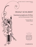 Franz Schubert - Edition Berliner Bach Akademie  : Symphonie de chambre en si bémol majeur - (d'après la Sonate pour piano D 960). clarinet, bassoon, horn, 2 violins, viola, cello and double bass. Partition et parties..