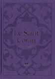  Albouraq - Le Saint Coran et la traduction en langue française du sens de ses versets - Avec pages violettes, couverture daim violet.