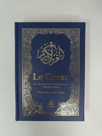 Le Coran. Couverture blanche, 2 couleurs aléatoires