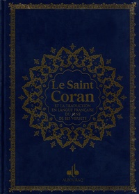  Albouraq - Le Saint Coran et la traduction en langue française du sens de ses versets - Couverture bleu nuit, tranche dorée.