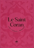  Albouraq - Le Saint Coran et la traduction en langue française du sens de ses versets et la transcription en caractères latins en phonétique - Couverture rigide Daim rose - tranche dorée.