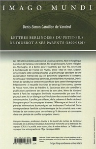 Lettres berlinoises du petit-fils de Diderot à ses parents (1800-1801)