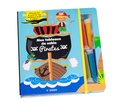  Vagnon Editions - Mes tableaux de sable pirates - Avec 8 cartes à décorer, 4 tubes de sable coloré, 1 pique en bois et 1 pinceau applicateur.