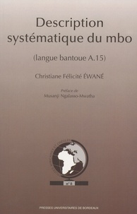 Christiane Félicité Ewané - Description systématique du mbo (langue bantoue A.15).