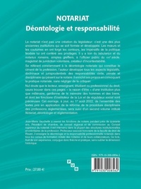 Notariat. Déontologie et responsabilité