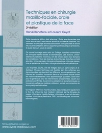 Techniques en chirurgie maxillo-faciale, orale et plastique de la face 2e édition