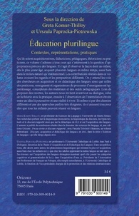 Education plurilingue. Contextes, représentations, pratiques