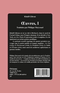 Oeuvres, I. Traduites par Philippe Maryssael