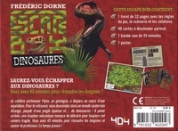 Escape box Dinosaures. Contient : 1 livret, 40 cartes, 1 bande-son de 45 minutes, 1 poster