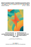 Wolfgang Bunzel et Johannes Görbert - Recherches germaniques Hors-série N° 14/2019 : Lectures de textes poétiques de la Frühe Moderne 1890-1930 / Modellanalysen zur Lyrik der Frühen Moderne 1890-1930.