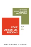 Thomas Boullu et Raphaël Eckert - Revue du droit des religions N° 15, mai 2023 : Les violences sexuelles dans l’Eglise - Retour sur les travaux de la CIASE.