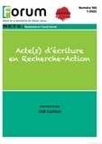 Joël Cadière - Forum 165 : Acte(s) d’écriture en Recherche-Action.