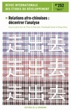 Thierry Pairault et Folashadé Soulé - Revue internationale des études du développement N° 252/2023-2 : Relations afro-chinoises : décentrer l'analyse.