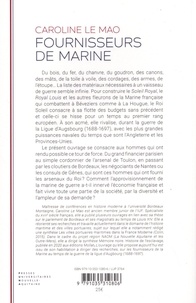 Fournisseurs de marine. Les fournisseurs de la Marine française au temps de la guerre de la Ligue d'Ausbourg (1688-1697)