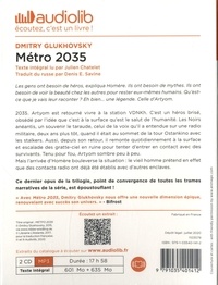Métro 2035  avec 2 CD audio MP3