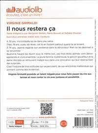 Il nous restera ça. Suivi d'un entretien inédit avec l'auteure  avec 1 CD audio MP3