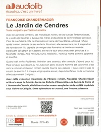 Le Jardin de Cendres  avec 2 CD audio MP3