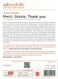 Merci, Grazie, Thank you  avec 1 CD audio MP3