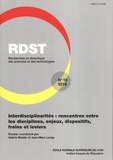 Valérie Munier et Jean-Marc Lange - RDST N° 19-2019 : Interdisciplinarités : rencontres entre les disciplines, enjeux, dispositifs, freins et leviers.