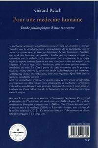 Pour une médecine humaine. Etude philosophique d'une rencontre